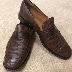 Church’s handmade Brown Ostrich men’s shoe!